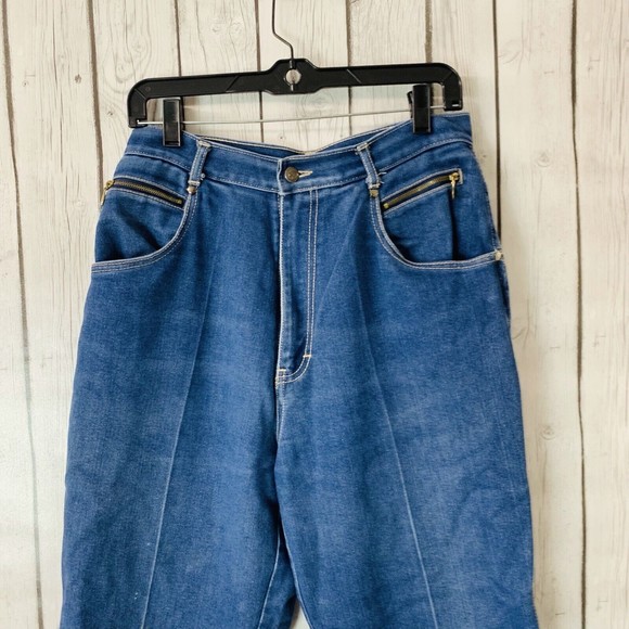 Women’s Gitano High Rise Denim Blue Jeans Zippern Pockets Size 14 W 28 L 27 - Picture 2 of 9